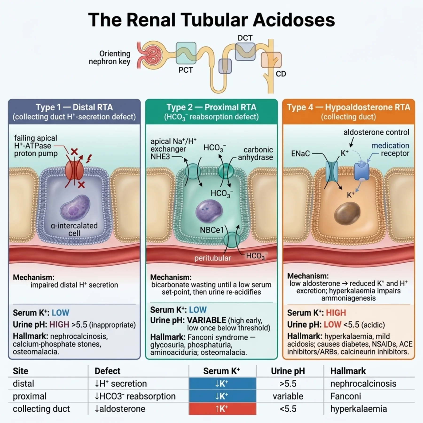 Figure 11.3 - The Renal Tubular Acidoses