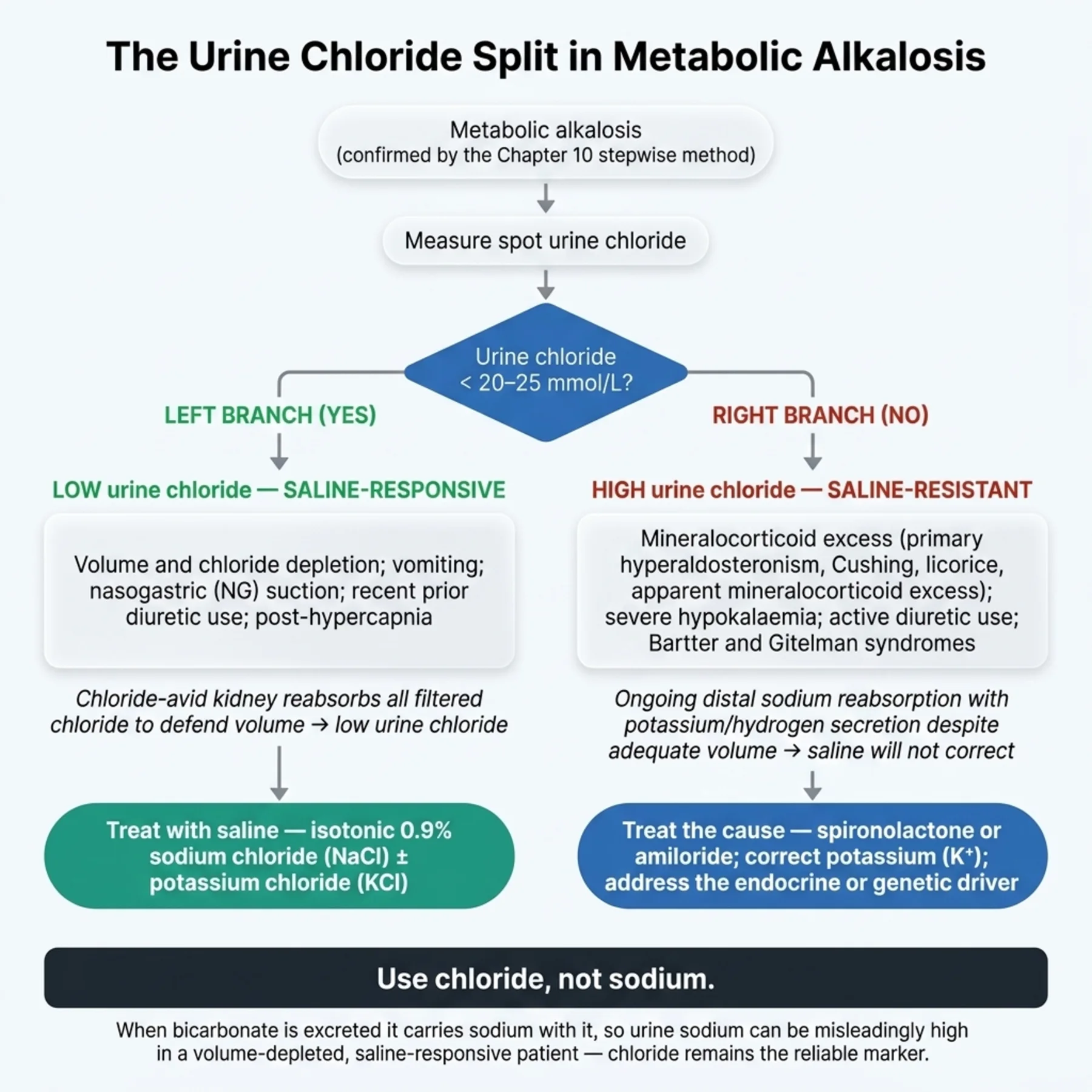 Figure 12.2 - The Urine Chloride Split in Metabolic Alkalosis