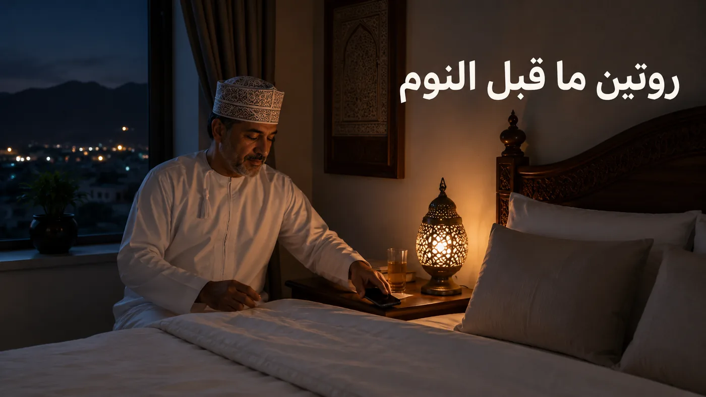 روتينُ النَّوم — ساعةٌ قَبل السَّرير